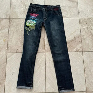 Ed Hardy 31x30 jeans with Skull